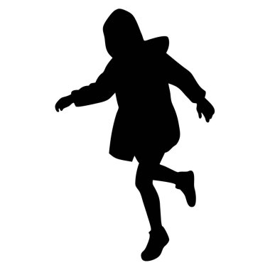 Beyaz arka planda bir çocuğun silueti