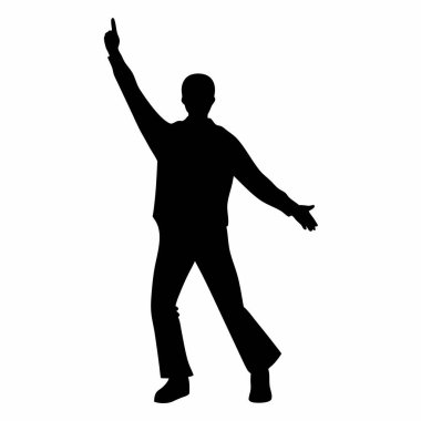 Adam beyaz zemin üzerine siluet vektör.