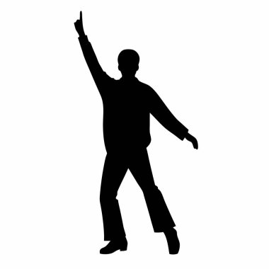 adam beyaz zemin üzerine siluet vektör.