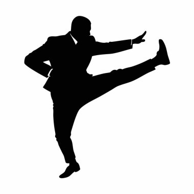 Bir iş adamının silueti.