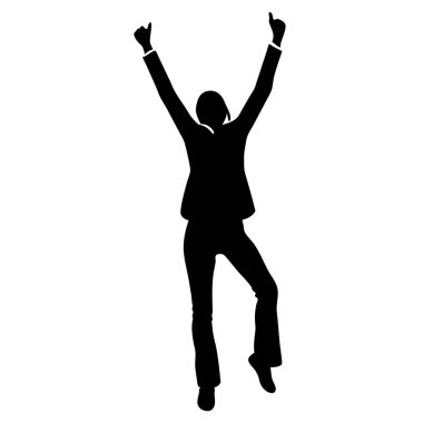 Mutlu iş adamının silueti