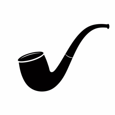 tüten pipo ikonu. Web için tütün borusu vektör simgesinin basit illüstrasyonu