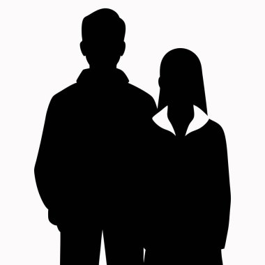 Takım elbiseli bir çiftin vektör çizimi