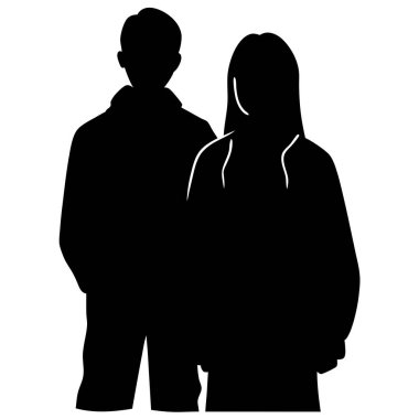 insanların siluet vektör.