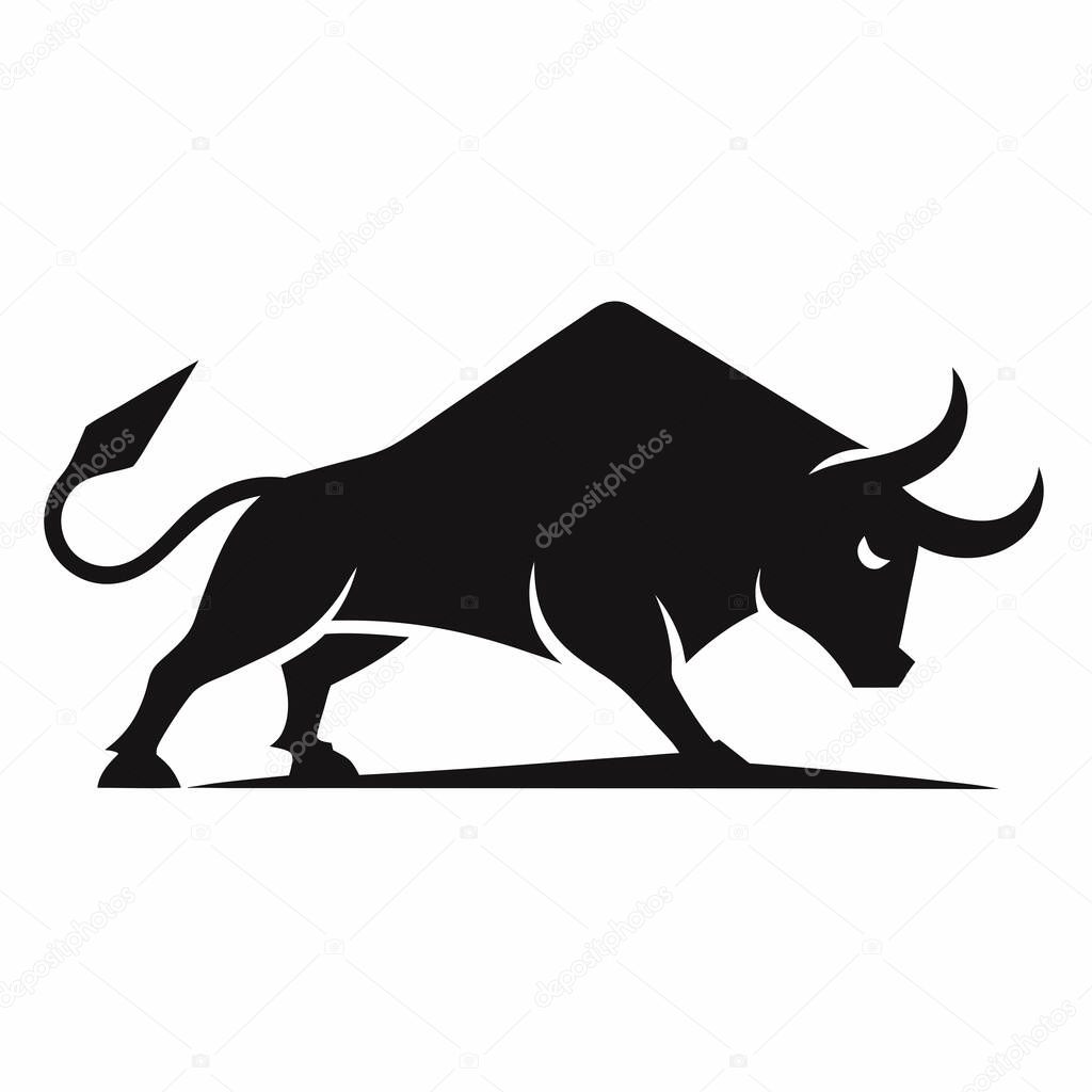Bull logo template vector illustration