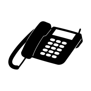 Telefon simge vektör web ve mobil uygulaması tasarımı, telefon logo kavramı için izole üzerinde beyaz arka plan