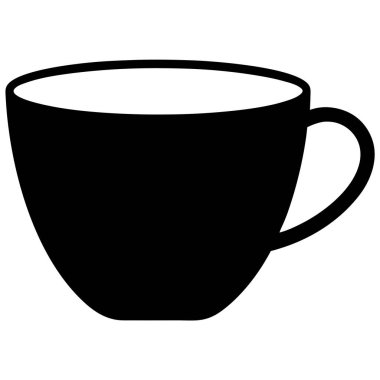 Kahve fincanı simge. Kahve Kupası vektör simgesi web için anahat çizimi