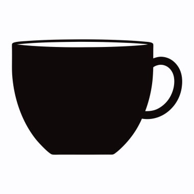 Beyaz arka planda izole edilmiş bir fincan kahve.