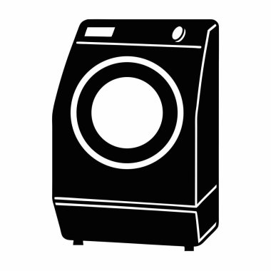 Çamaşır makinesi simgesini, basit tarzı
