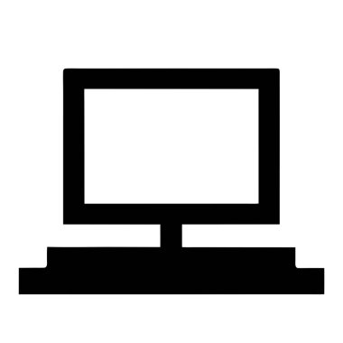 bilgisayar izleme simgesi, vektör illüstrasyonu