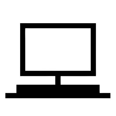 bilgisayar izleme simgesi katı biçiminde