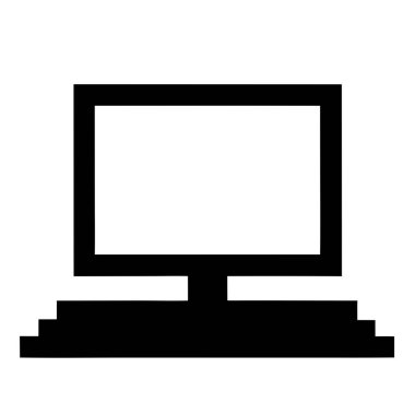 bilgisayar izleme simgesi, vektör illüstrasyonu