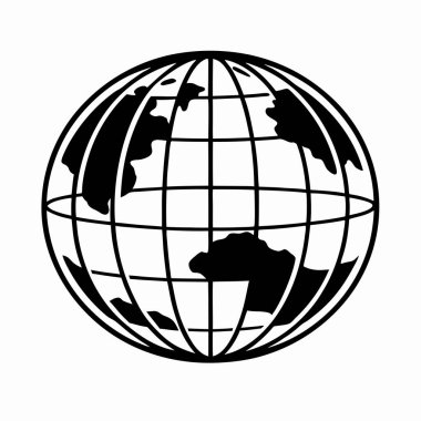 toprak küre simgesi, vektör illüstrasyonu