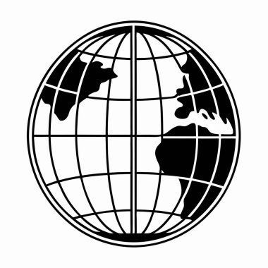 Siyah silueti olan bir küre.