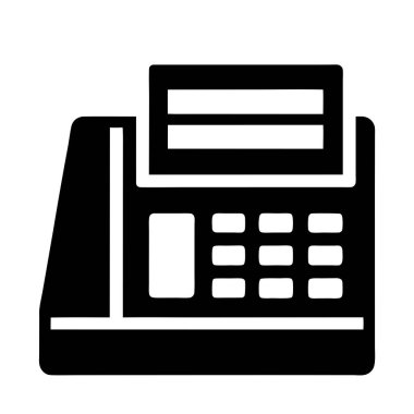 Hesap makinesi kabartma düz vektör simgesi