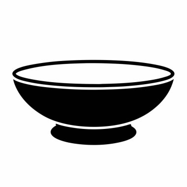 Çorba ikonlu kase, basit stil.