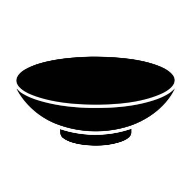 Kase ve kase ikonunun vektör illüstrasyonu. Stok için kase ve tabak vektör simgesi koleksiyonu.