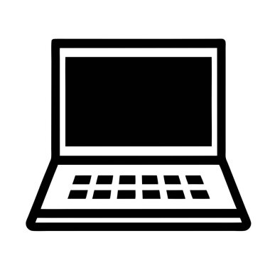 Elektronik aygıt vektör çizimi olan dizüstü bilgisayar