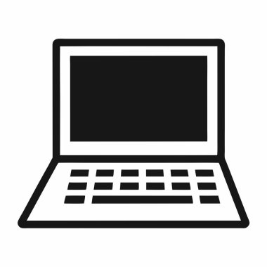 dizüstü bilgisayar simge vektör illüstrasyon izole