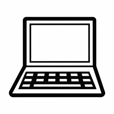 dizüstü bilgisayar simge vektör illüstrasyon izole