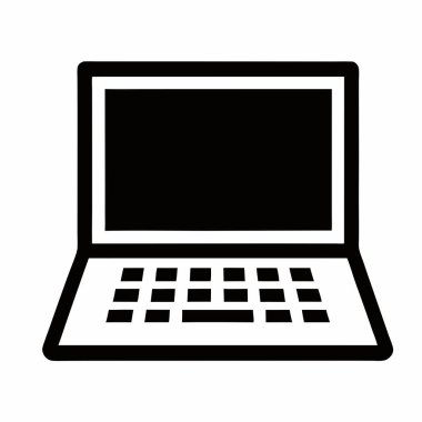 dizüstü bilgisayar simge vektör illüstrasyon izole