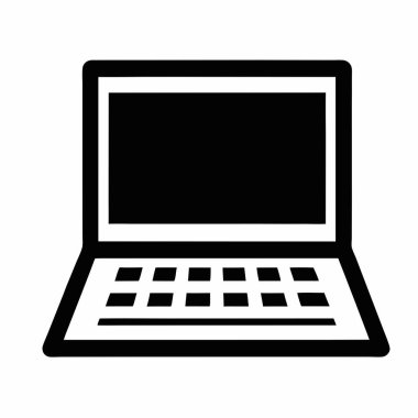 dizüstü bilgisayar simge vektör illüstrasyon izole