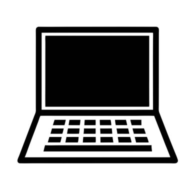 Dizüstü bilgisayar simgesi vektör çizimi