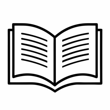 kitap simgesi vektör illüstrasyonu