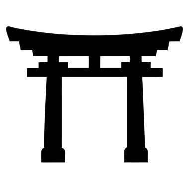 Japonca kapı kabartma vektör simgesi kolayca değiştirilebilir ya da düzenlenebilir