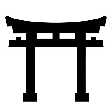 Japon kabartma düz vektör simgesi