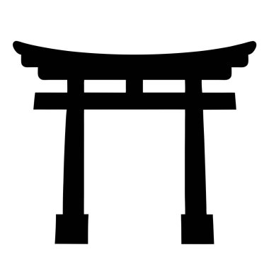 Japon kapı vektör simgesi