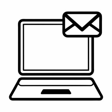 dizüstü bilgisayar e- posta iletisi simgesi