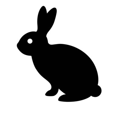 Tavşan silueti. vektör illüstrasyonu.