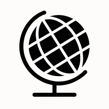 dünya vektörü kabartması düz simge