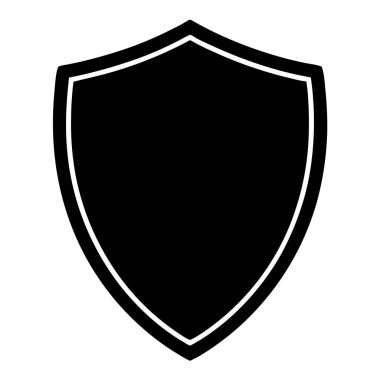 Güvenlik kalkanı simgesi, vektör illüstrasyonu