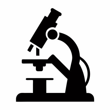 Mikroskop simgesi vektör çizimi