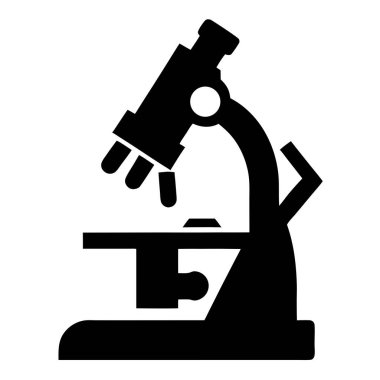 Mikroskop simgesi. Mikroskop vektör simgesi beyaz arka plan üzerinde izole web tasarımı için basit örnek