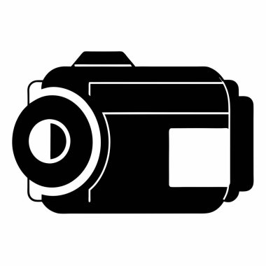 Fotoğraf makinesi simgesi. Web için fotoğraf merceği vektör simgelerinin basit çizimi