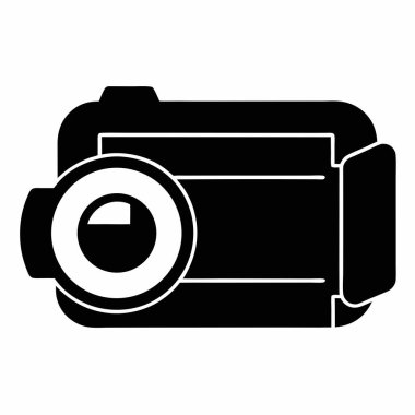 video kamera ikonu vektör illüstrasyonu