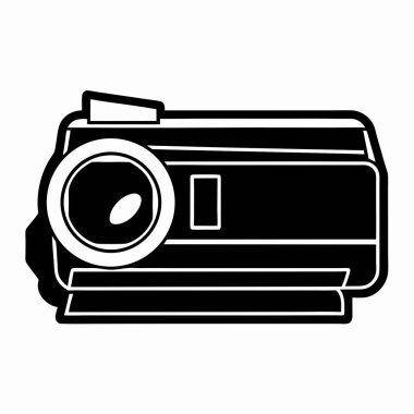 Kamera fotoğrafçılığı izole edilmiş ikon vektör illüstrasyon tasarımı