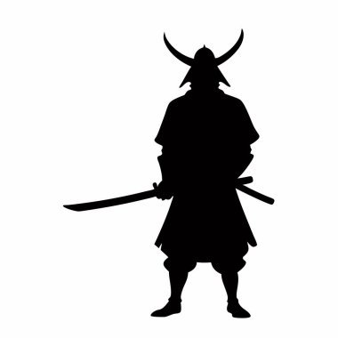 Samuray savaşçı kılıç vektör ile