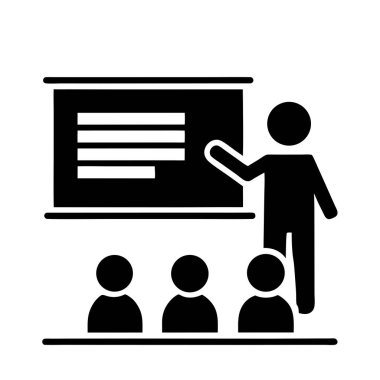 Sunum konseptinin vektör simgesi