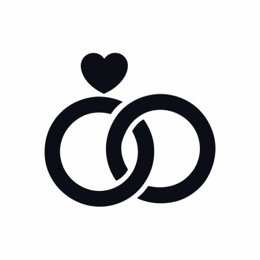 Nikah yüzüğü vektörü simgesi