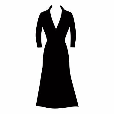 Kadın giyimi simgesi, basit vektör çizimi