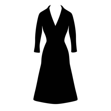 Kadın elbise simgesi. Basit örnek kadın elbise web vektör simgesi