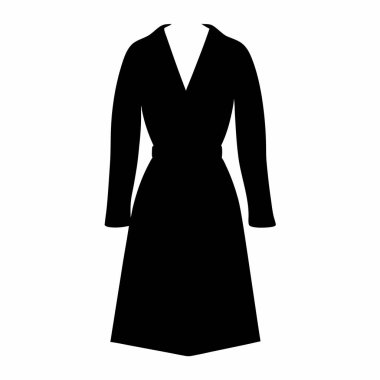 Kadın giysi ikonu. Web için kadın giysi vektör simgesinin basit bir illüstrasyonu