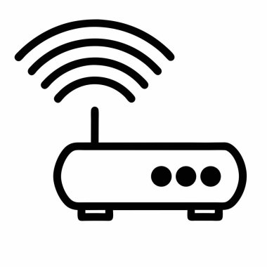 Kablosuz. Web simgesi basit illüstrasyon