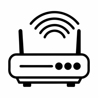 Kablosuz. Web simgesi basit illüstrasyon