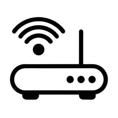 Wifi simgesi, vektör illüstrasyonu