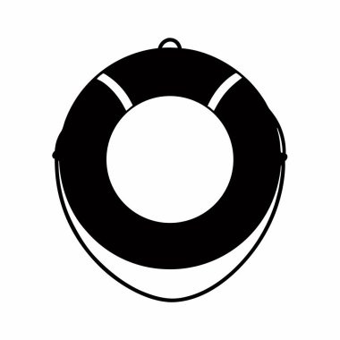 yaşam şamandırası simgesi vektör illüstrasyon grafik tasarımı